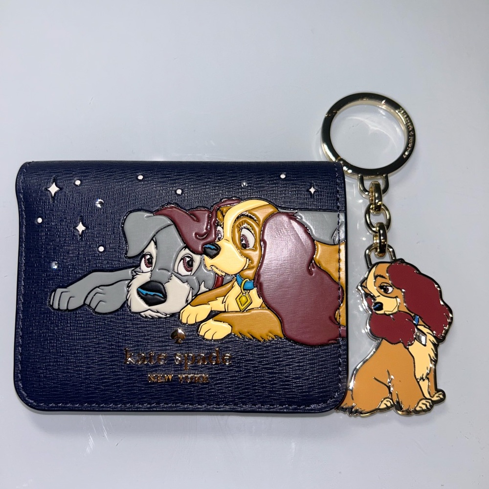 kate spade navy Lady & Tramp Card Case with Dog Keychain - Picture 2 of 10